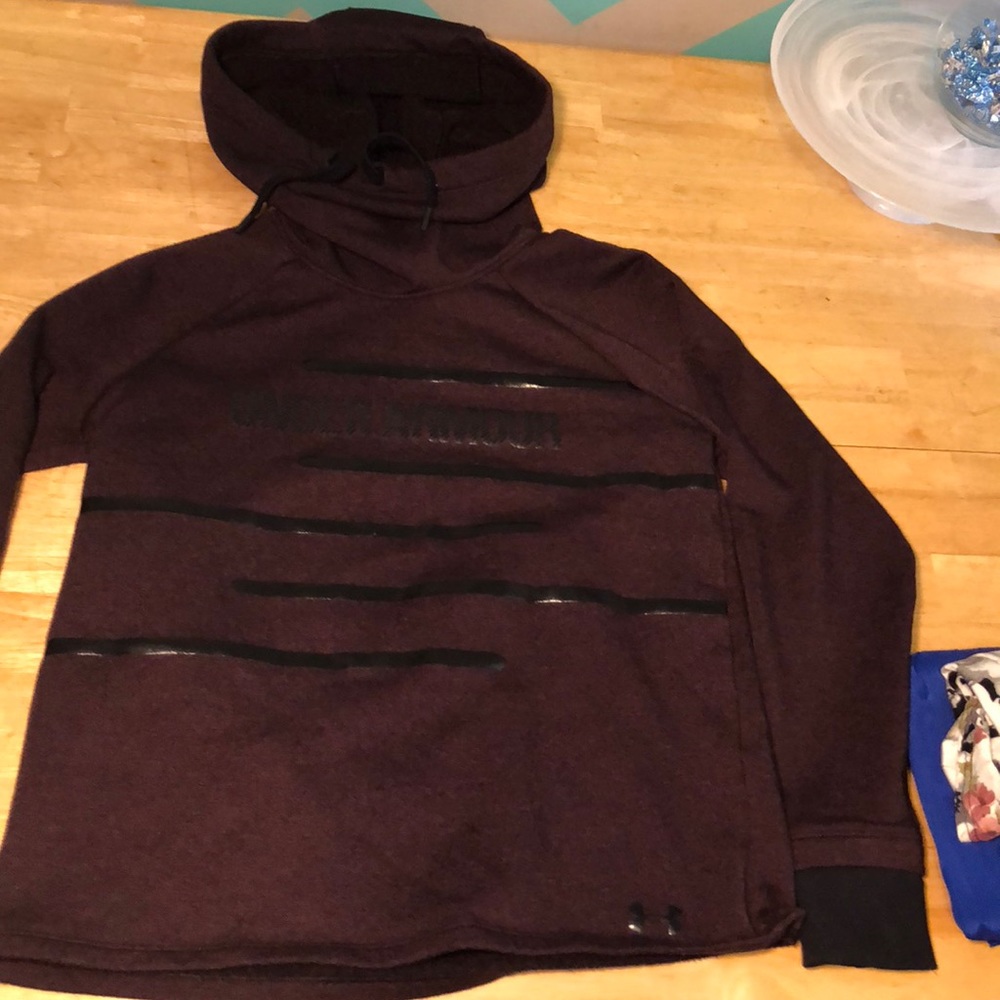 Purple and black under armour hoodie